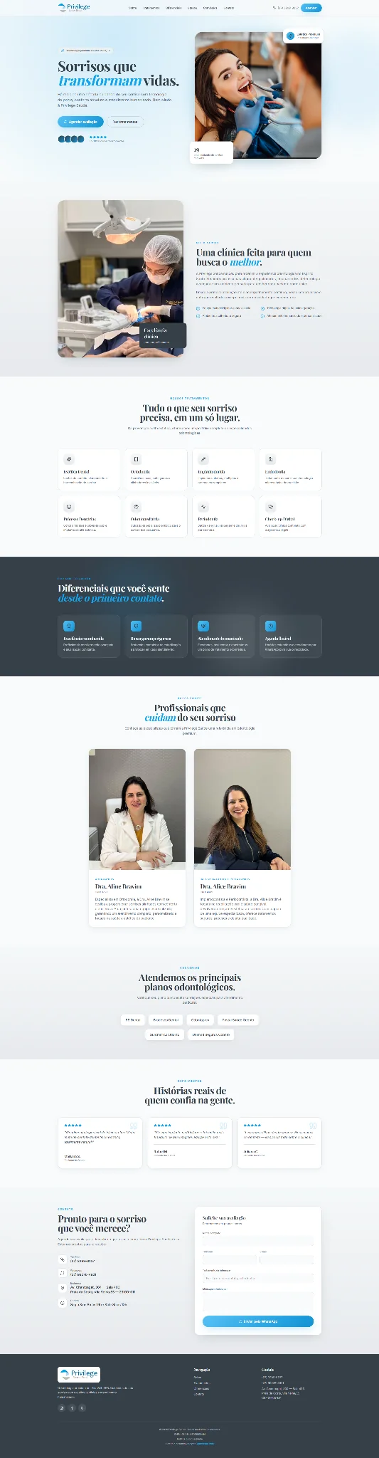 Print completo do site Privilege Saúde